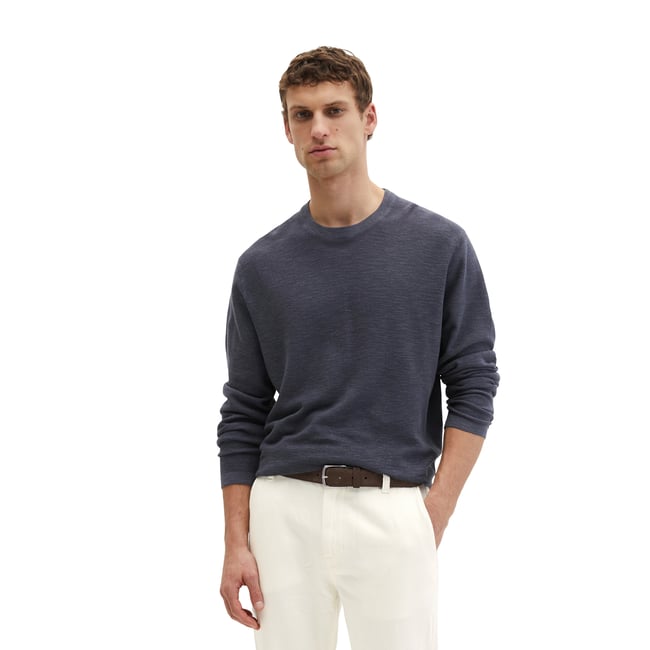 Pull-over regular en coton bio et en lin - MARC O'POLO