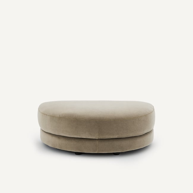 Poggiapiedi modulare in velluto stonewashed, TIBERIO - AM.PM