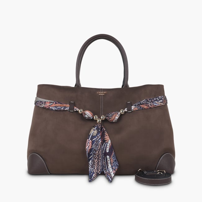 Grand sac shopper  Shirley marron <span itemprop=