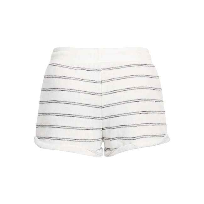 Short molletonné PERFECT WAVE. blanc snow white horiz will stripes <span itemprop=