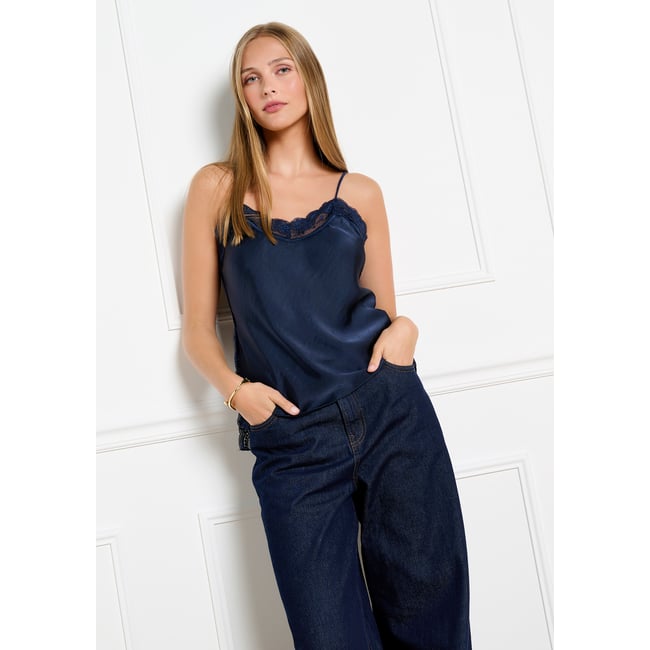 Top satin et dentelle - LOLALIZA