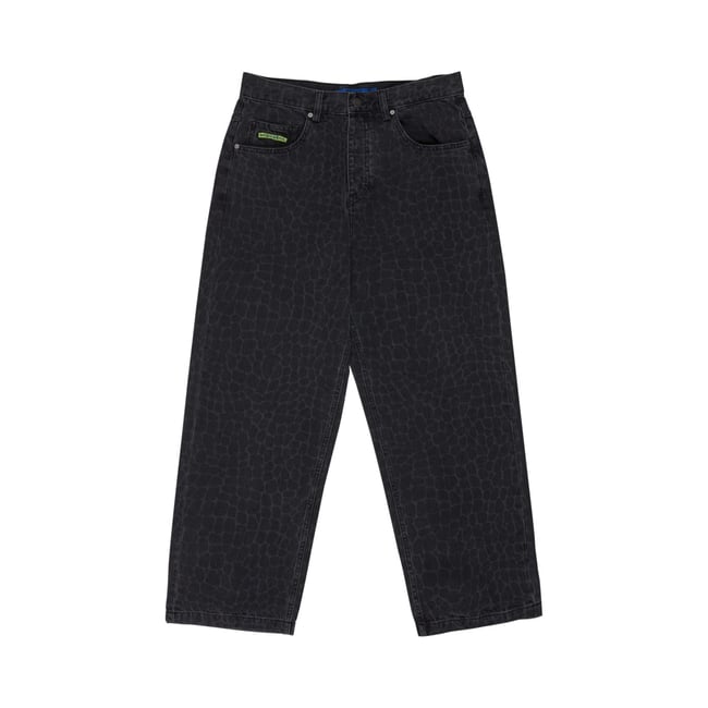 Jean baggy BAGGY DENIM SNAKE. noir laser scales snake <span itemprop=