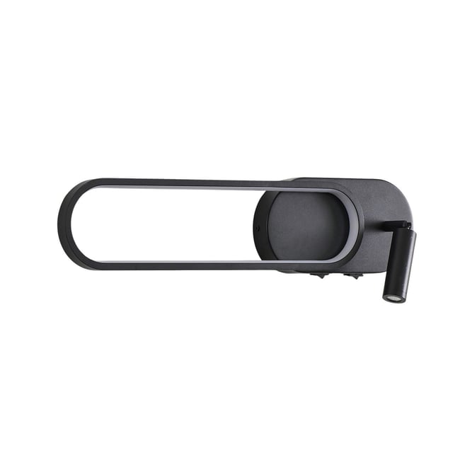 Applique liseuse noire fonctionnelle - JENA Couleur noir <span itemprop=