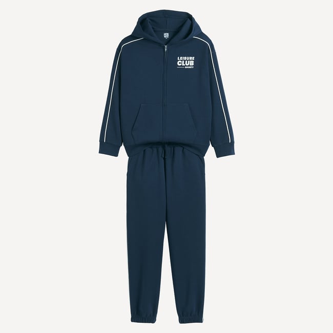 Completo 2 pezzi, felpa con cappuccio e pantaloni da jogging, in tessuto felpato - LA REDOUTE COLLECTIONS