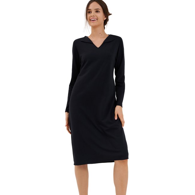 Chemise OPÉRA nuit manches longues Mia noir <span itemprop=