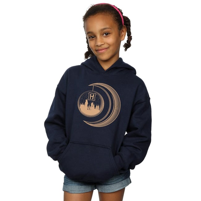 Sweat à capuche HOGWARTS bleu marine <span itemprop=