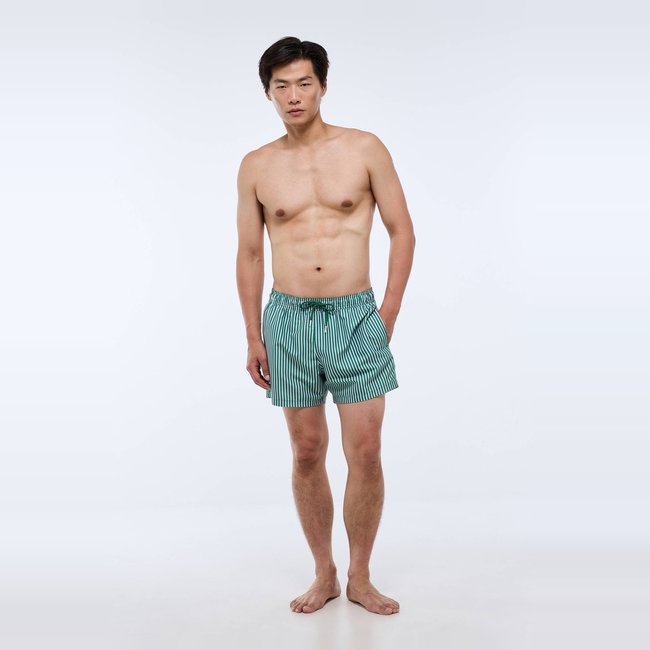 Short de bain à rayures en polyester recyclé - MONOPRIX