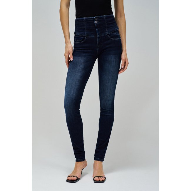 JEANS DIVA PUSH IN SKINNY SOFT TOUCH bleu <span itemprop=