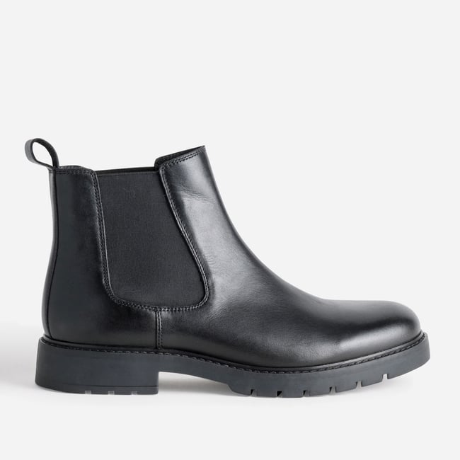 Boots en cuir LAONY noir <span itemprop=
