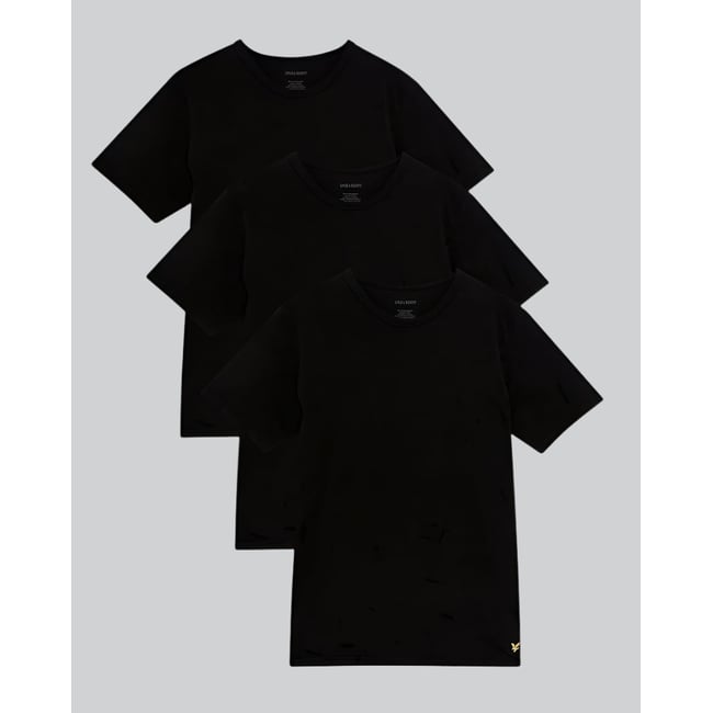 Lot de 3 T-shirts basiques noir jais <span itemprop=