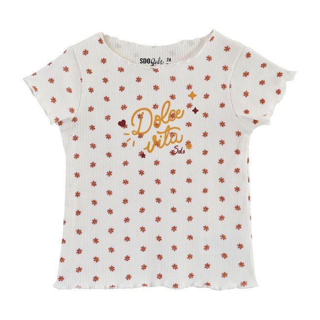 T shirt fille edwige beige <span itemprop=