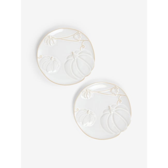 Assiette à dessert citrouille, lot de 2 Couleur naturel <span itemprop=