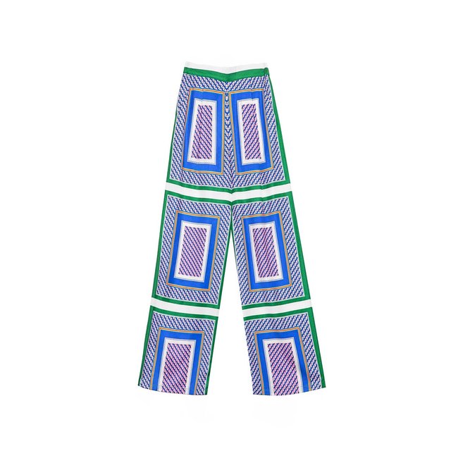 Pantalon large imprimé foulard POLETTE imprimé <span itemprop=