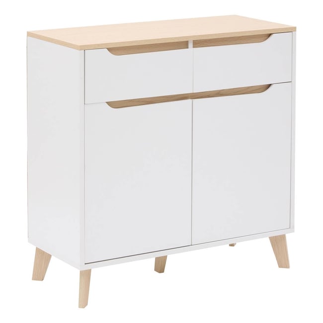 Meuble d'entrée rectangulaire LUMA Couleur blanc <span itemprop=