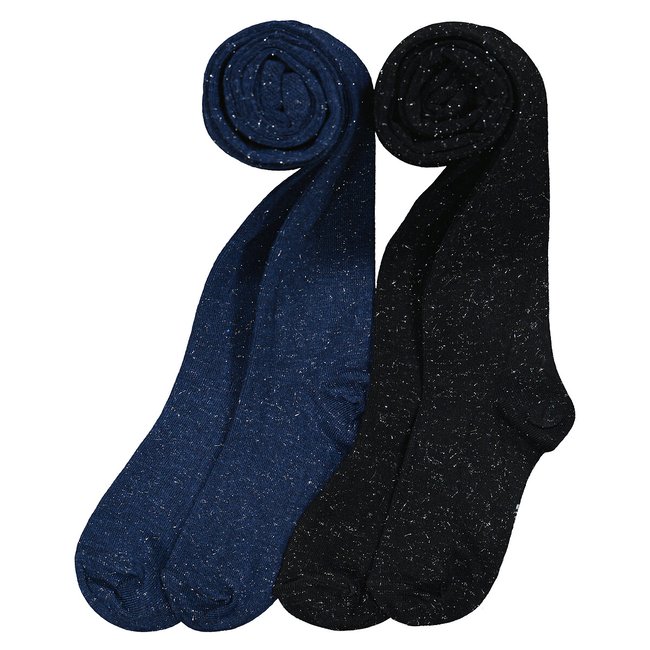 2 paar fantasie panty's <span itemprop=