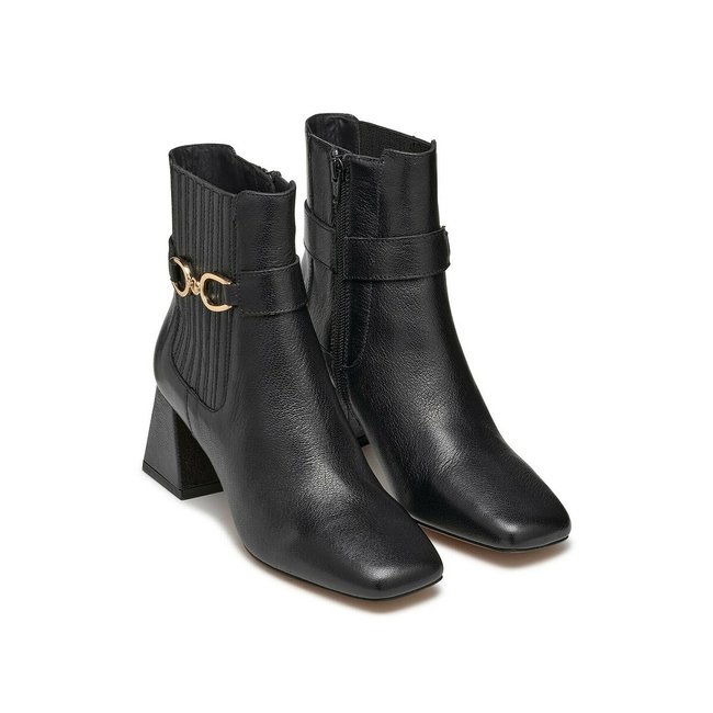 Stivaletti con tacco Coronilla, pelle nero GEOX