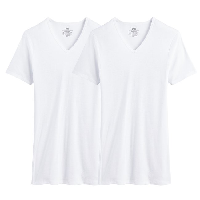 Lote de 2 camisetas blanco <span itemprop=