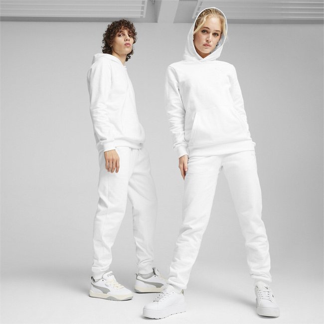 White joggers unisex best sale