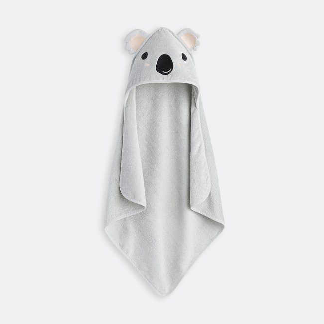 Koala 100% Organic Cotton Bath Cape, grey, LA REDOUTE INTERIEURS