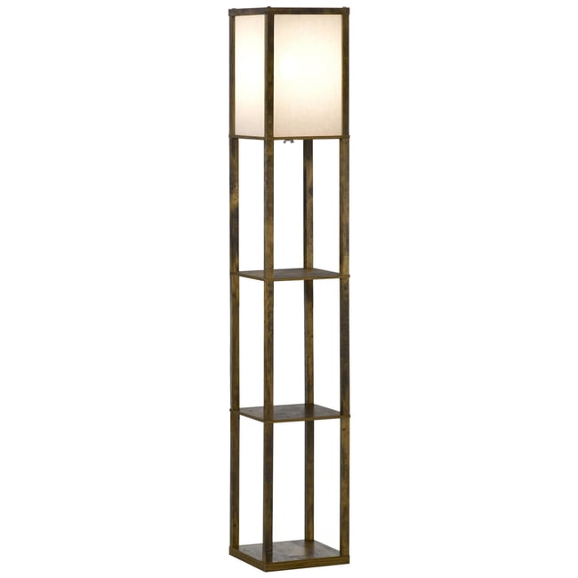 Lampadaire Bois Chêne - HOMCOM