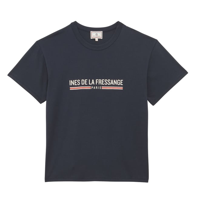 T-shirt Maxence en coton avec logo bleu <span itemprop=