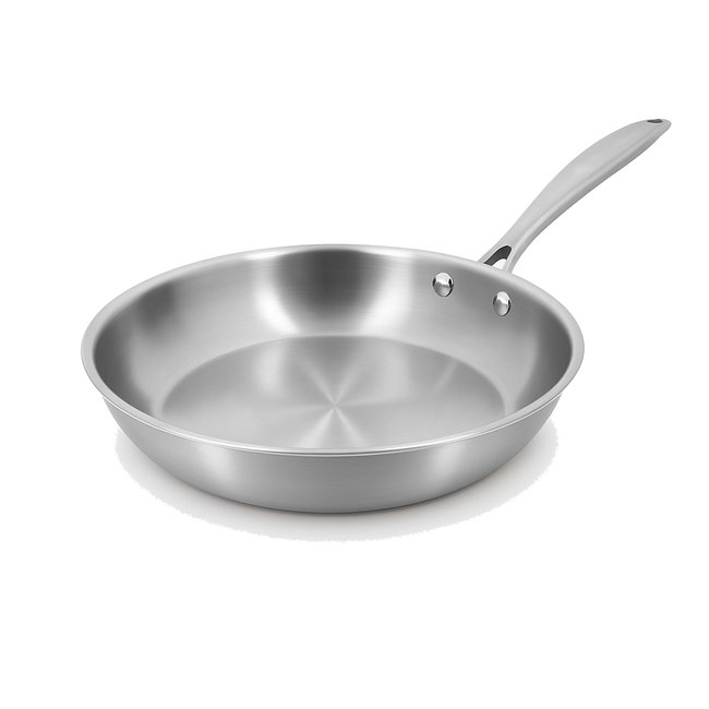 Poêle en acier inoxydable 24cm, TRIPLY inox <span itemprop=