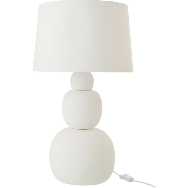 Lampe à poser en céramique sculpturale Couleur blanc <span itemprop=