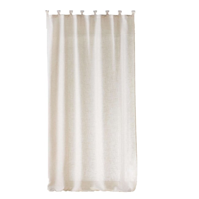 Rideau à passants plissés CALISTOGA beige <span itemprop=