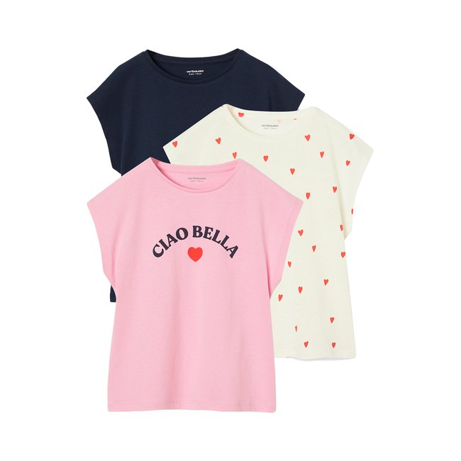 Lot de 3 T-shirts Basics manches courtes - VERTBAUDET
