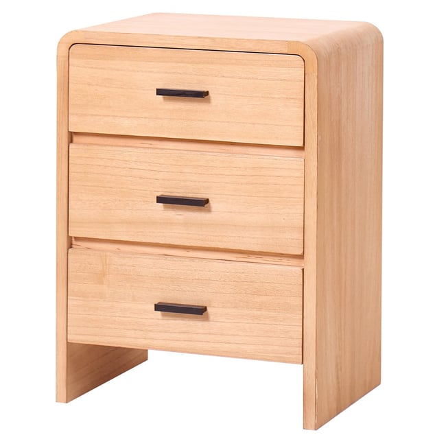 Table de chevet, chiffonnier 3 tiroirs, bois, VAXTORP Couleur bois naturel <span itemprop=