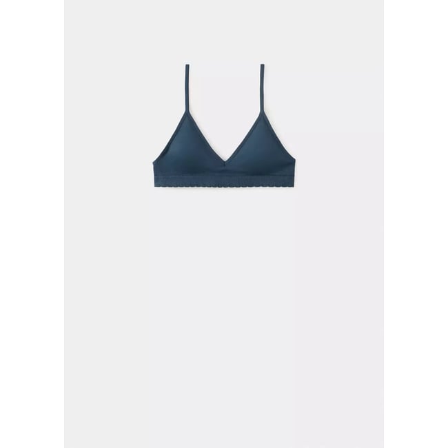Soutien-gorge simple triangle bleu marine <span itemprop=