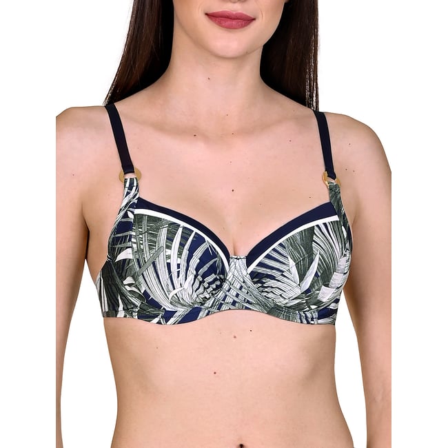 Haut maillot de bain armaturé Buenos Aires bleu <span itemprop=