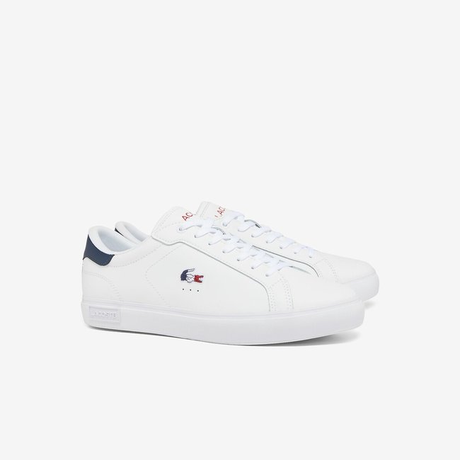 Sneakers basse Powercourt bianco / blu /rosso LACOSTE