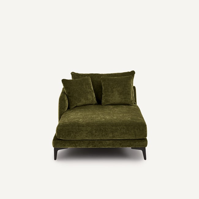 Chaise longue in velluto misto, MODERNISTE, design Emmanuel Gallina - AM.PM X EMMANUEL GALLINA