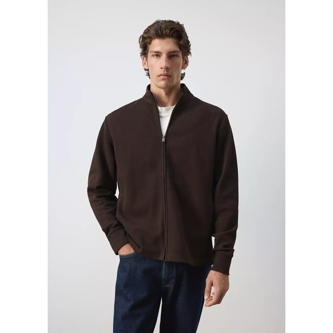 Sweat en coton maille structurée - MANGO MAN