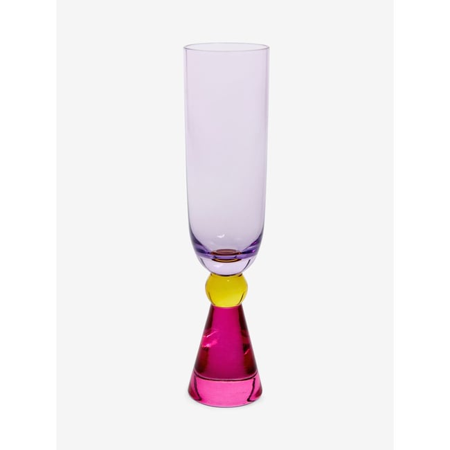 Flûte à champagne colorée aubrie, lot de 2 Couleur multi-couleurs <span itemprop=