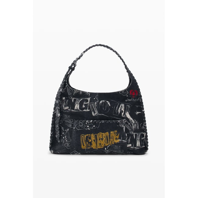 Grand sac arty noir <span itemprop=