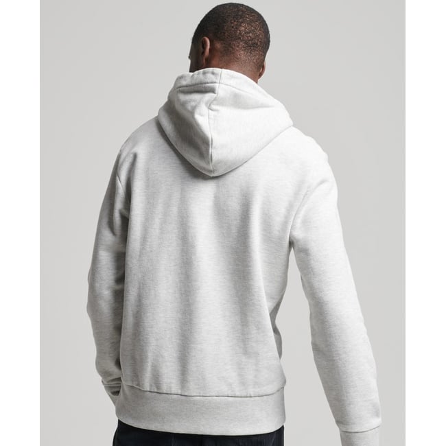 Sweat à capuche Vintage 90s Terrain gris glacier chiné <span itemprop=