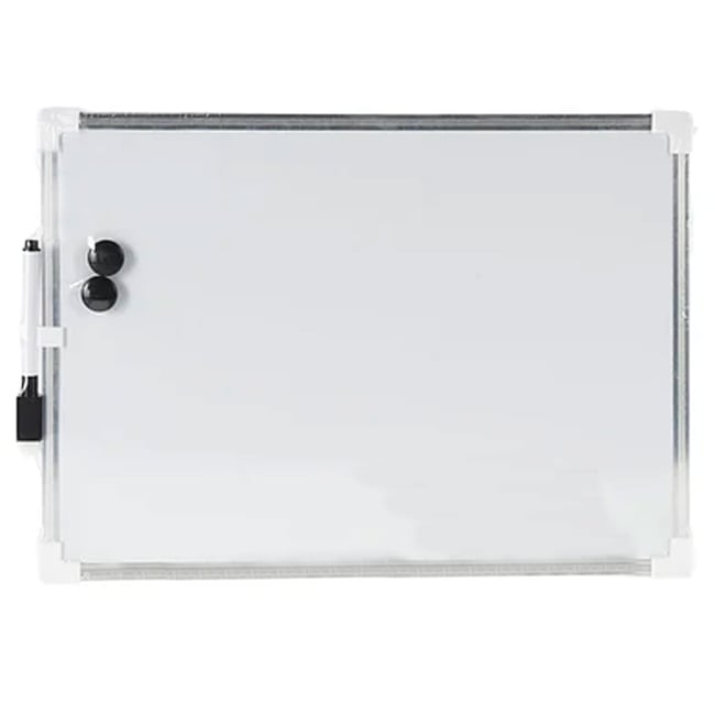 Tableau blanc mural magnétique 25x35cm Couleur blanc <span itemprop=