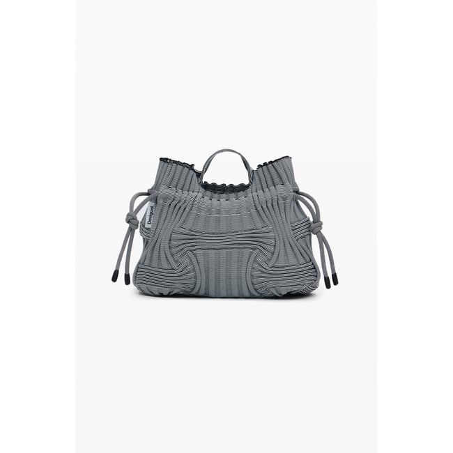 Sac moyen froncé noir <span itemprop=
