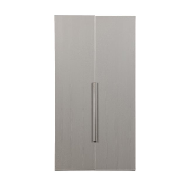 Armoire 2 portes en pin RENS Couleur gris clair <span itemprop=