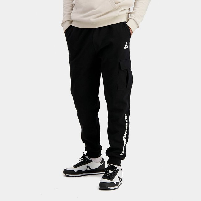 Contemporain Cotton Joggers in Loose Fit, black, LE COQ SPORTIF