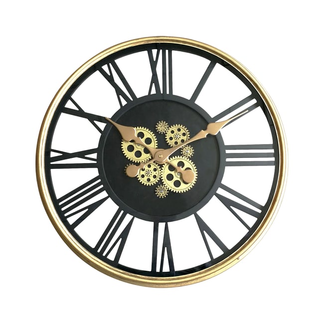 Horloge mécanismes sans fond 54cm Couleur noir <span itemprop=