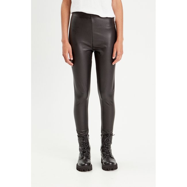 Legging simili cuir noir <span itemprop=