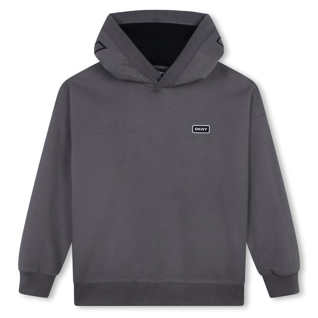 Sweat-shirt à capuche acier <span itemprop=