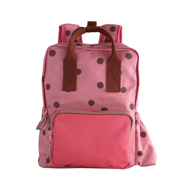 Sac à dos point rose/chocolat <span itemprop=