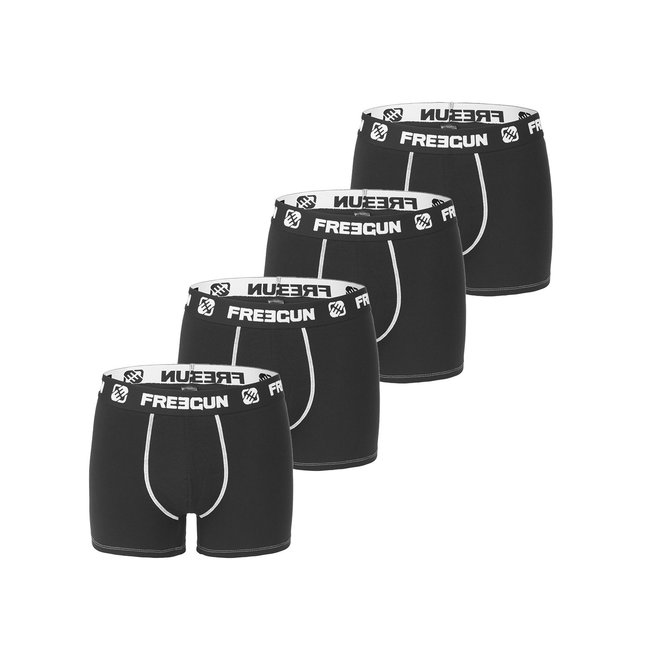 Lot de 4 Boxers microfibre noir <span itemprop=