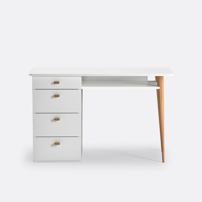 Bureau 4 tiroirs JIMI blanc LA REDOUTE INTERIEURS