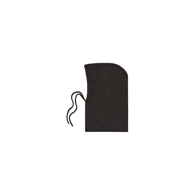 Cagoule en laine BACLAVA marron foncé <span itemprop=