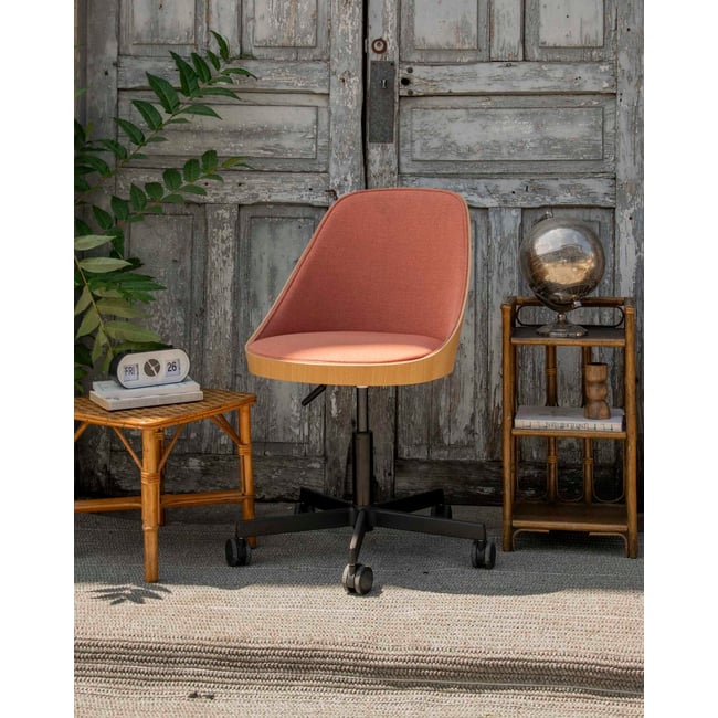 Chaise de bureau contemporaine Alma N°1758 - Bon état Couleur bois clair <span itemprop=